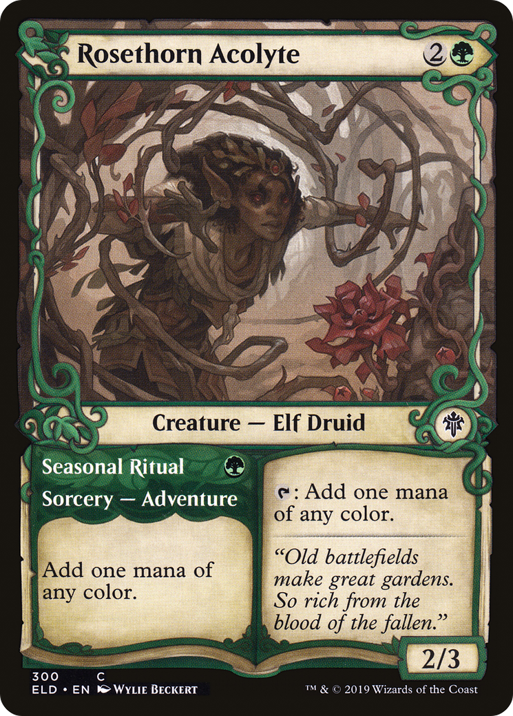 Rosethorn Acolyte (Showcase) (ELD-300) - Throne of Eldraine: (Showcase)