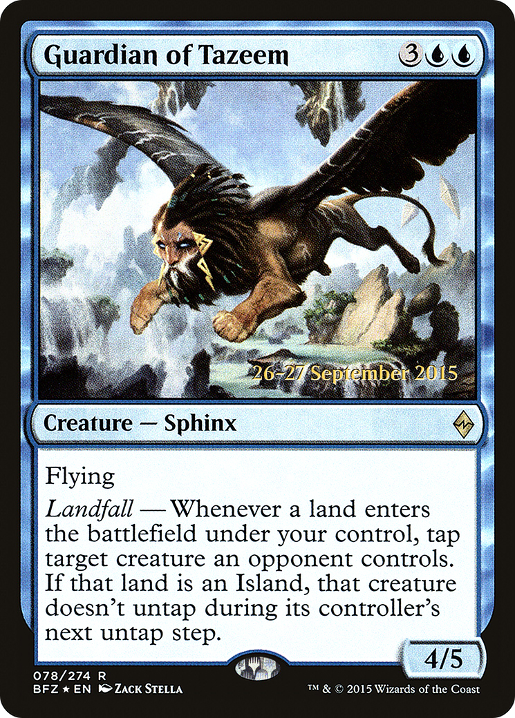Guardian of Tazeem (PRE-078) - Battle for Zendikar Promos Foil