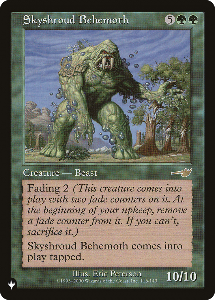 Skyshroud Behemoth (LIST-116/143) - The List