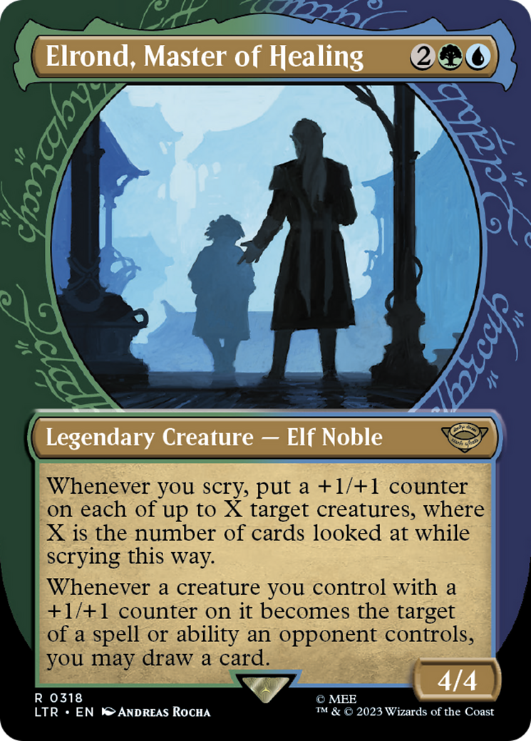 Elrond, Master of Healing (Showcase) (LTR-318) - The Lord of the Rings: Tales of Middle-earth: (Showcase) (Borderless) Foil