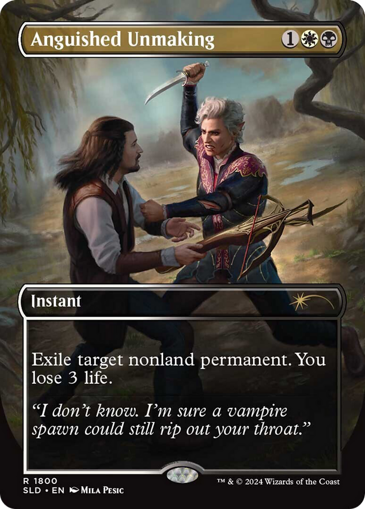 Anguished Unmaking (1800) (SLD-1800) - Secret Lair Drop (Borderless)