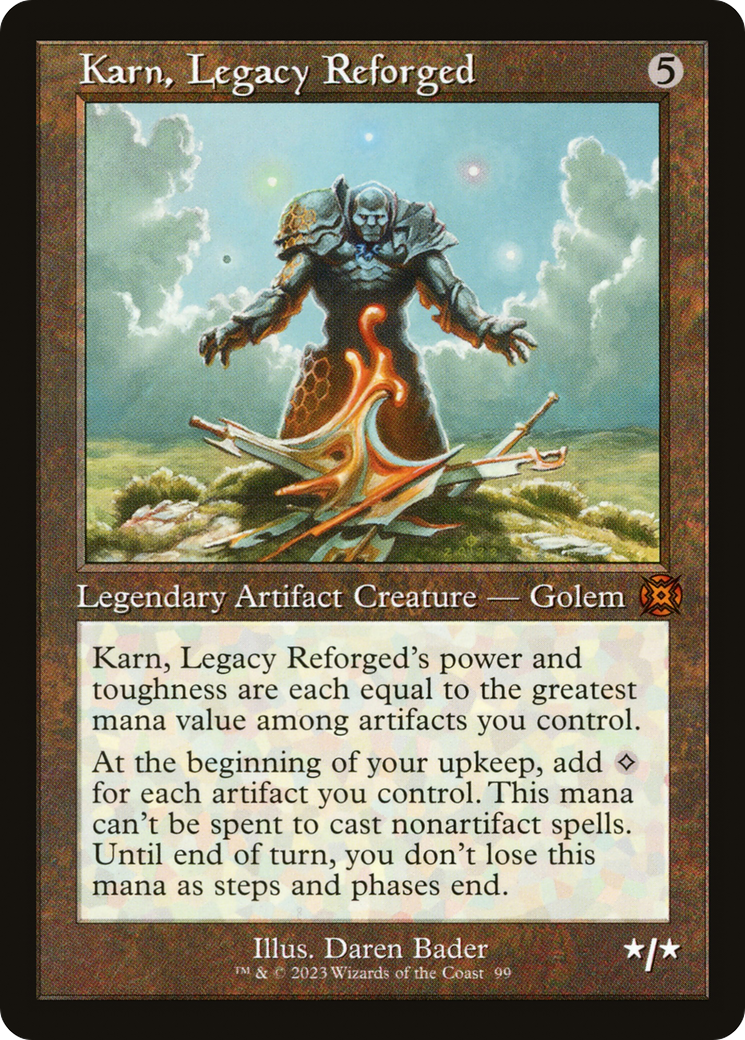 Karn, Legacy Reforged (Retro Frame) (MAT-099) - March of the Machine: The Aftermath: (Showcase) Foil
