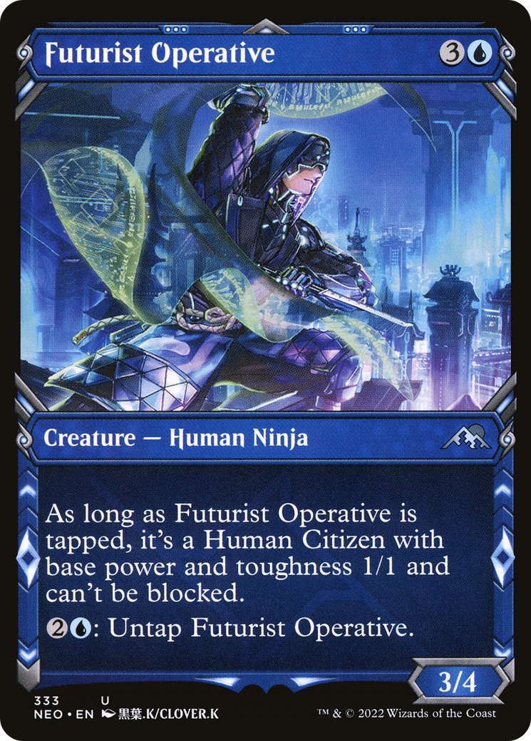 Futurist Operative (Showcase) (NEO-333) - Kamigawa: Neon Dynasty: (Showcase)