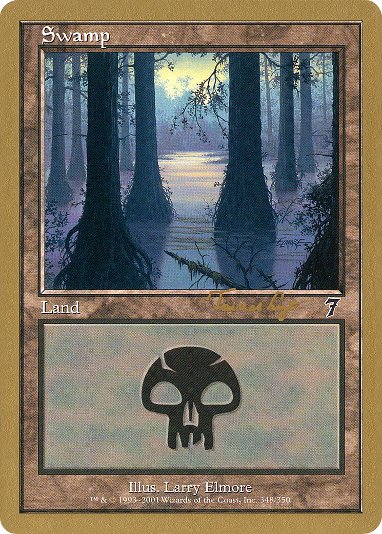 Swamp (348) - 2001 Tom van de Logt (7ED) (WCD-) - World Championship Decks 2001