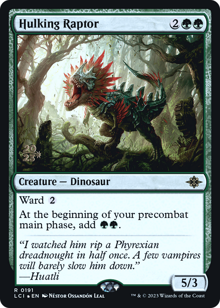 Hulking Raptor (PRE-191) - The Lost Caverns of Ixalan Promos Foil