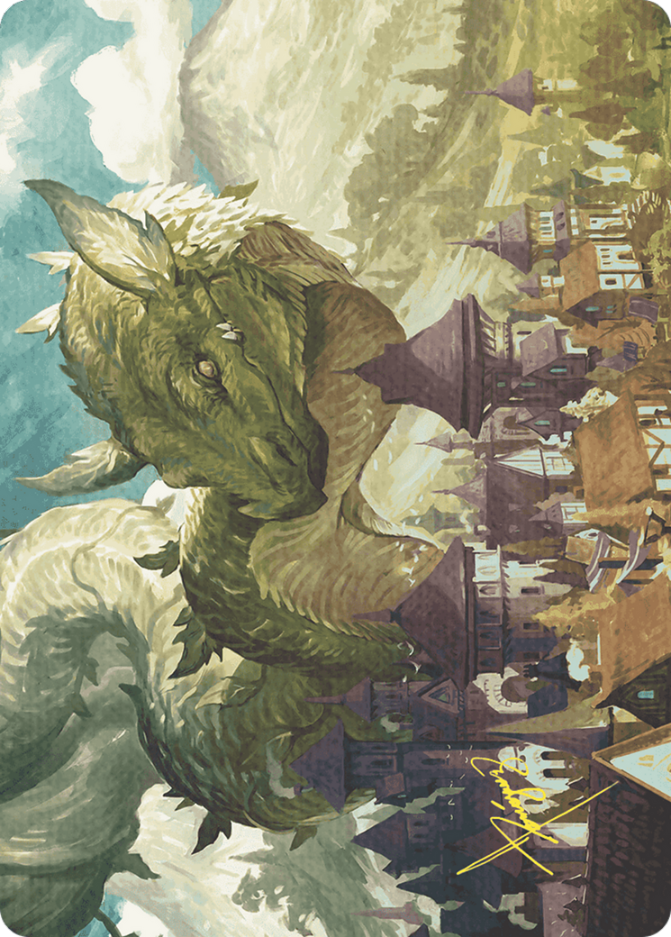Beanstalk Wurm // Beanstalk Wurm (AWOE-023) - Wilds of Eldraine Art Series (Borderless) Foil