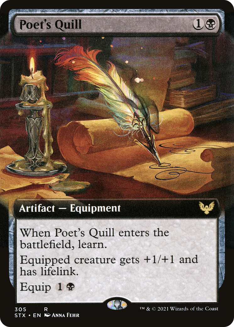 Poet's Quill (Extended Art) (STX-305) - Strixhaven: School of Mages: (Extended Art) Foil