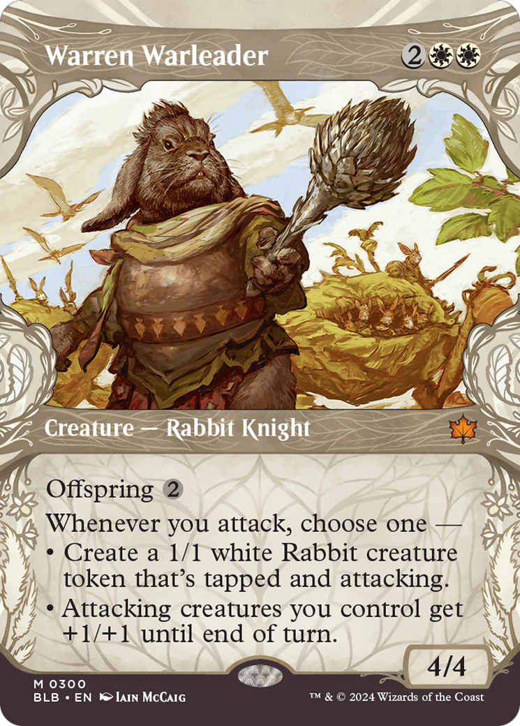 Warren Warleader (Showcase) (BLB-300) - Bloomburrow: (Showcase) (Borderless)
