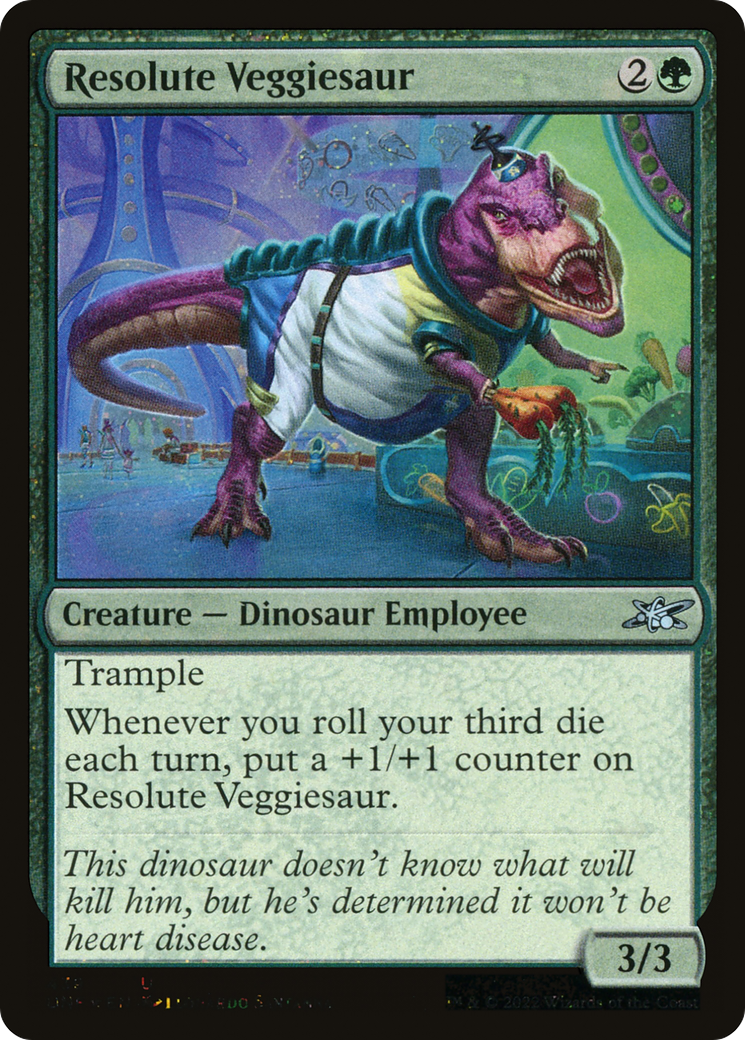 Resolute Veggiesaur (Galaxy Foil) (UNF-439) - Unfinity Foil