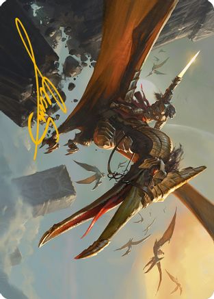 Skyhunter Strike Force Art Card (Gold-Stamped Signature) (ASONE-009) - Art Series: Phyrexia: All Will Be One