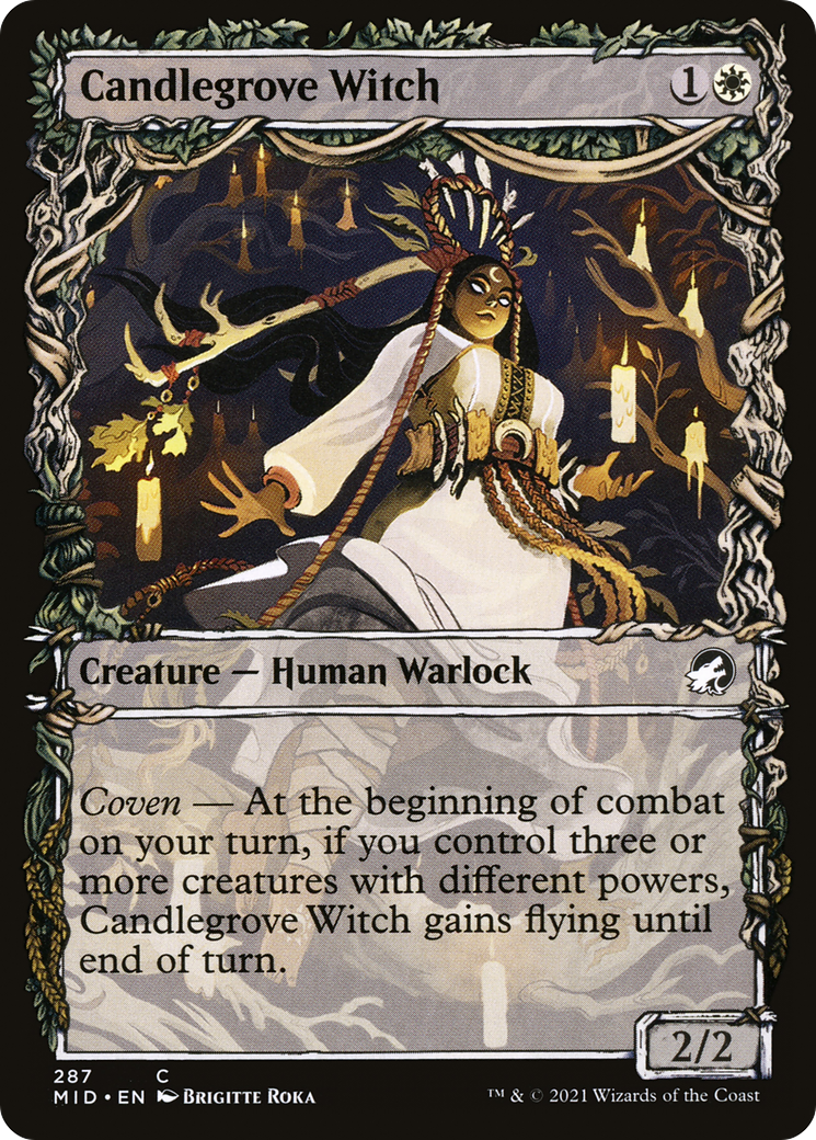 Candlegrove Witch (Showcase) (MID-287) - Innistrad: Midnight Hunt: (Showcase) Foil