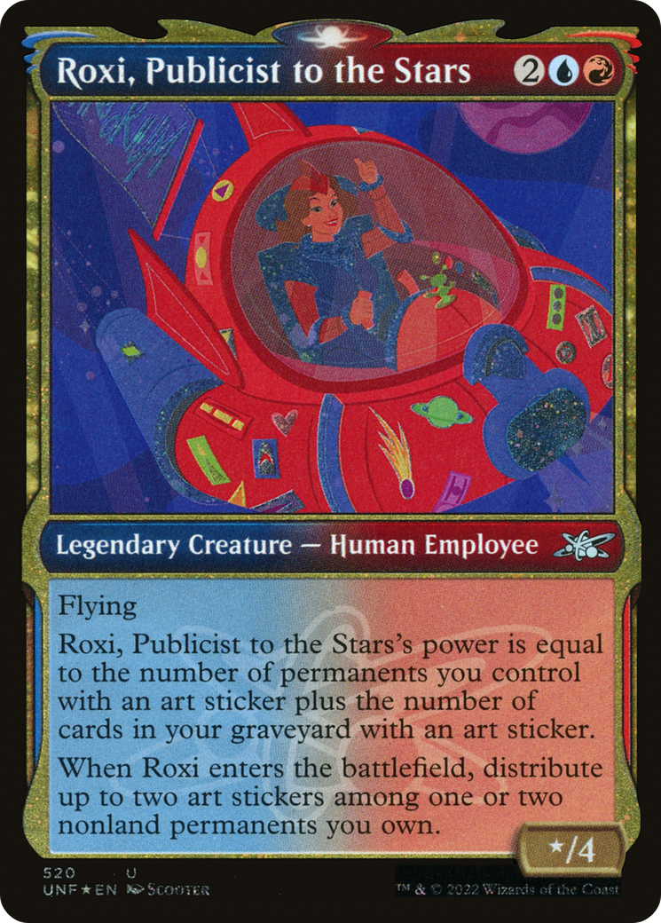 Roxi, Publicist to the Stars (Showcase) (Galaxy Foil) (UNF-520) - Unfinity: (Showcase) Foil