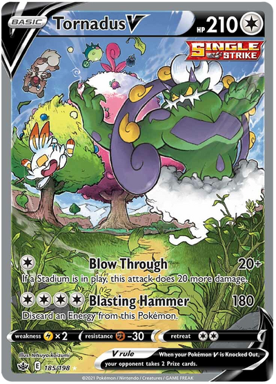 Tornadus V (185/198) [Sword & Shield: Chilling Reign]