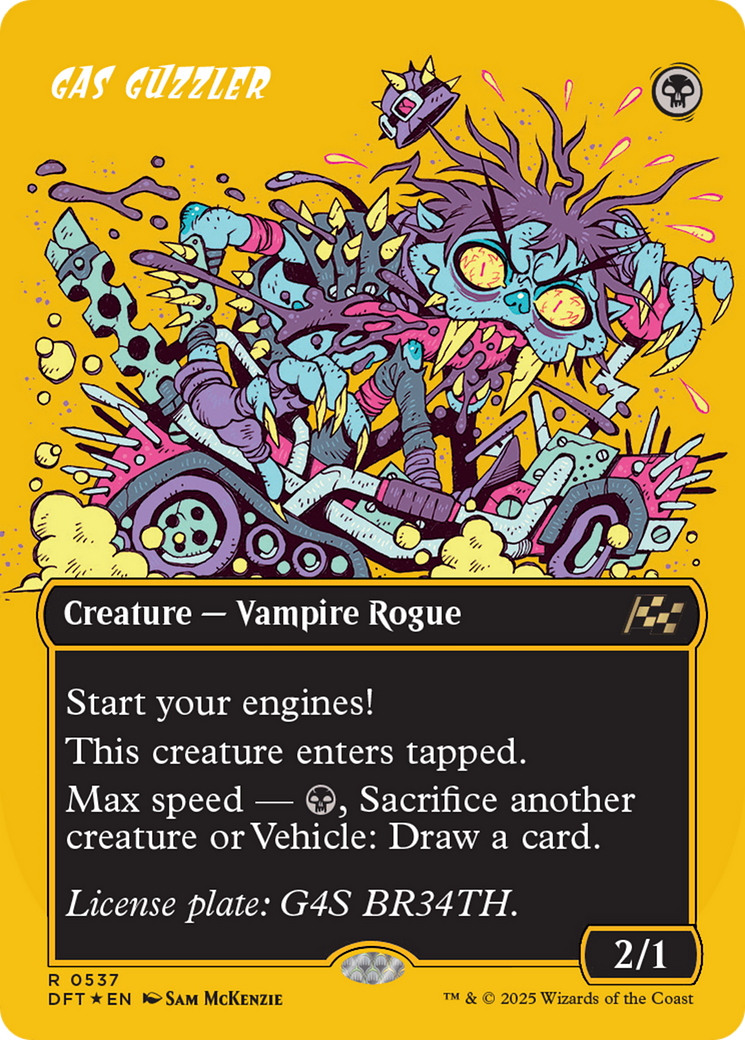 Gas Guzzler (Borderless) (First-Place Foil) (DFT-537) - Aetherdrift (Borderless) Foil