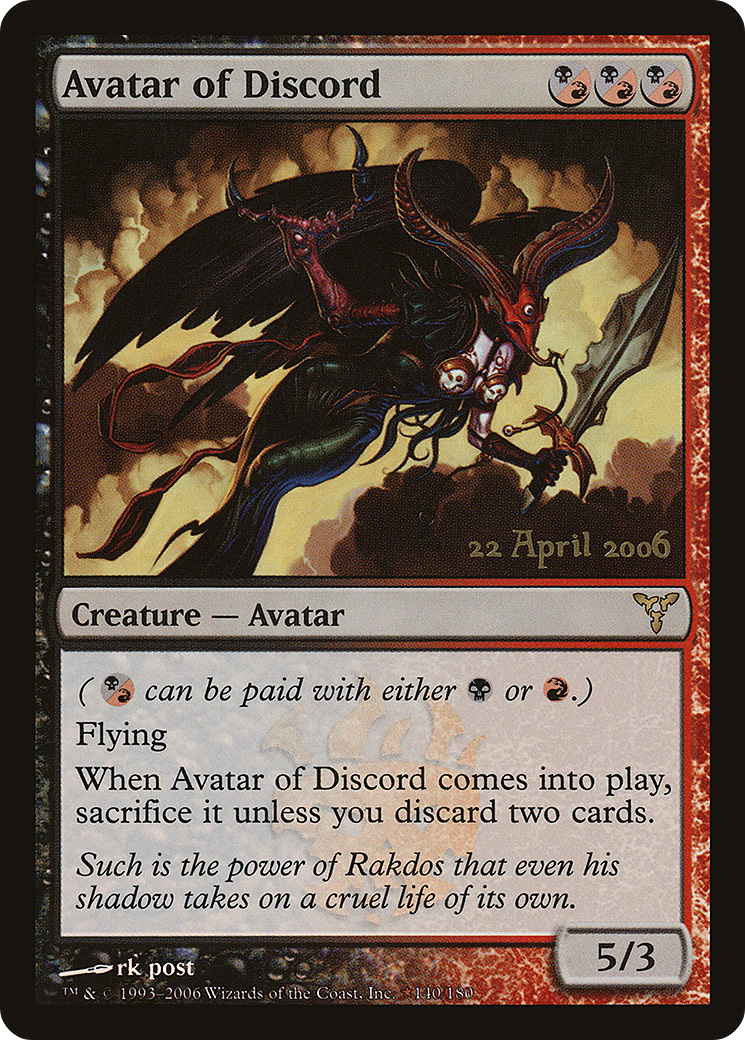 Avatar of Discord (PRE-029) - Dissension Promos Foil