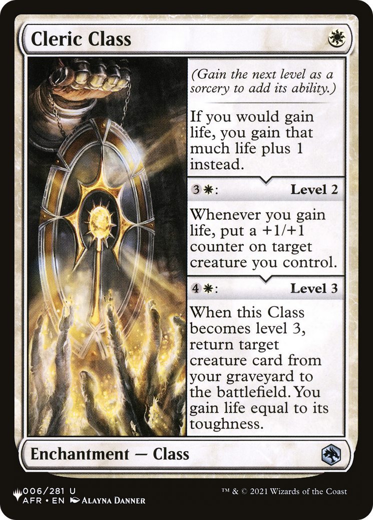 Cleric Class (LIST-006/281) - The List