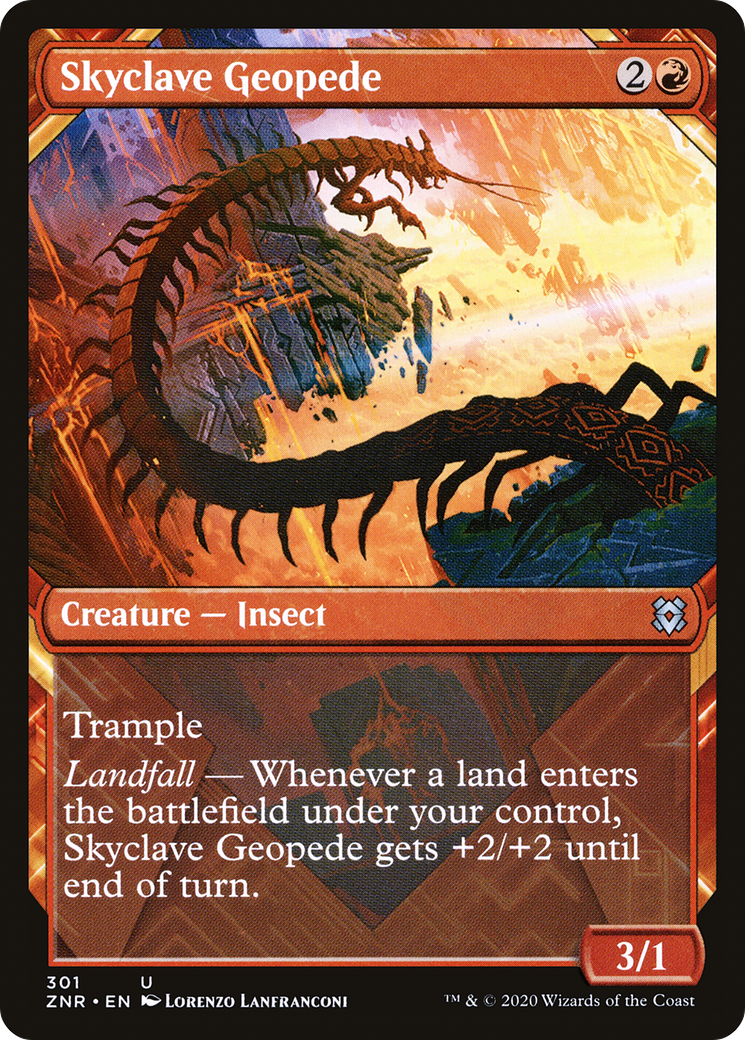 Skyclave Geopede (Showcase) (ZNR-301) - Zendikar Rising: (Showcase) Foil