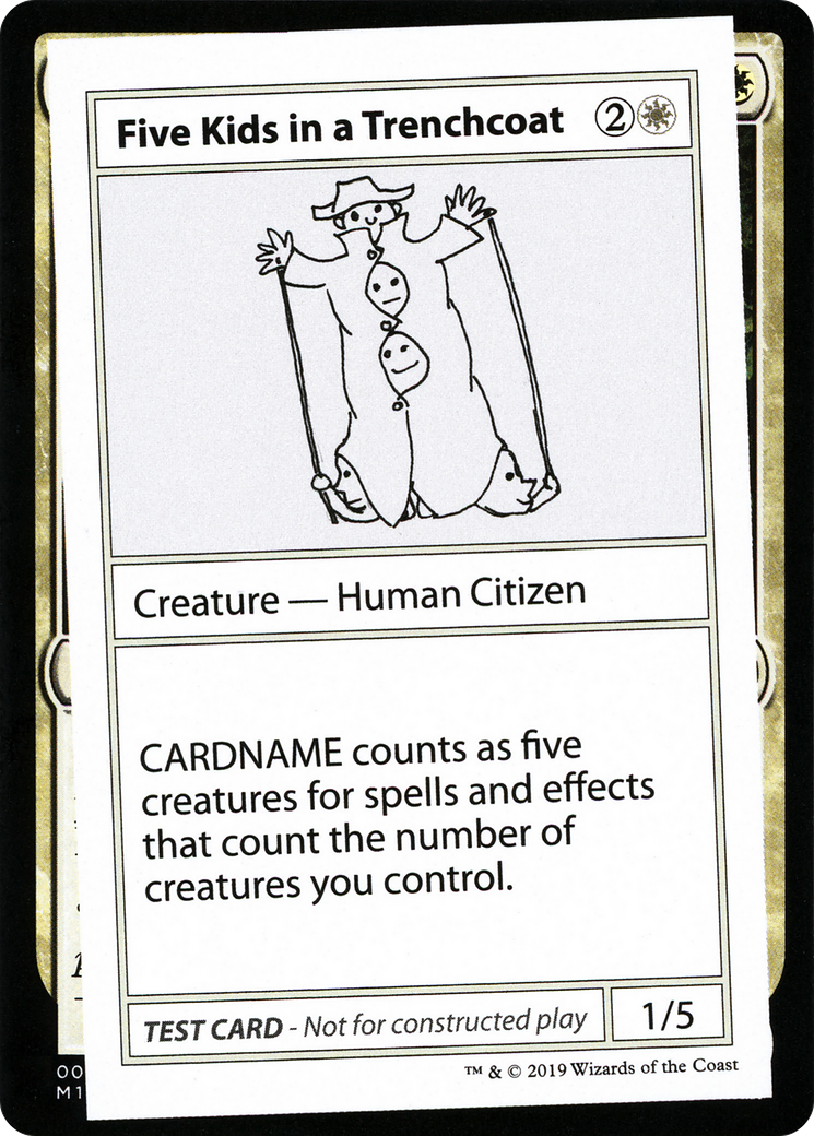 Five Kids in a Trenchcoat (No PW Symbol) (CMB1-005) - Mystery Booster Playtest Cards 2021