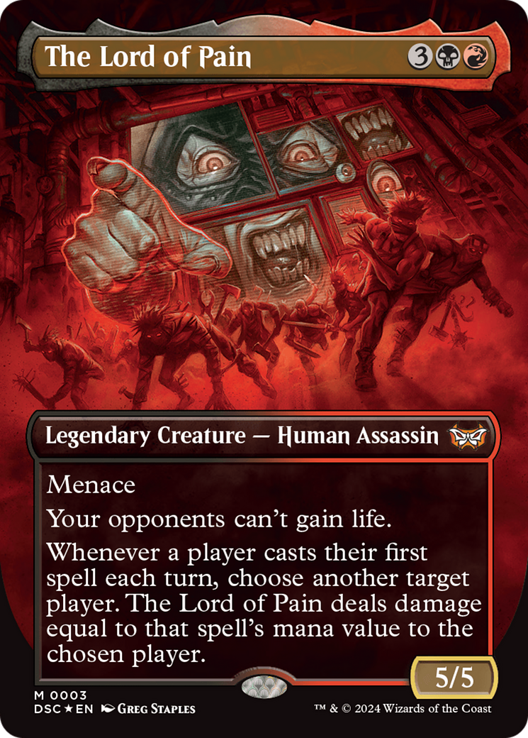 The Lord of Pain (Borderless) (DSC-003) - Duskmourn: House of Horror Commander (Borderless)