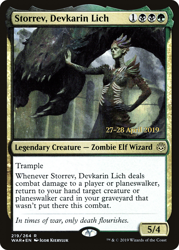 Storrev, Devkarin Lich (PRE-219) - War of the Spark Promos Foil