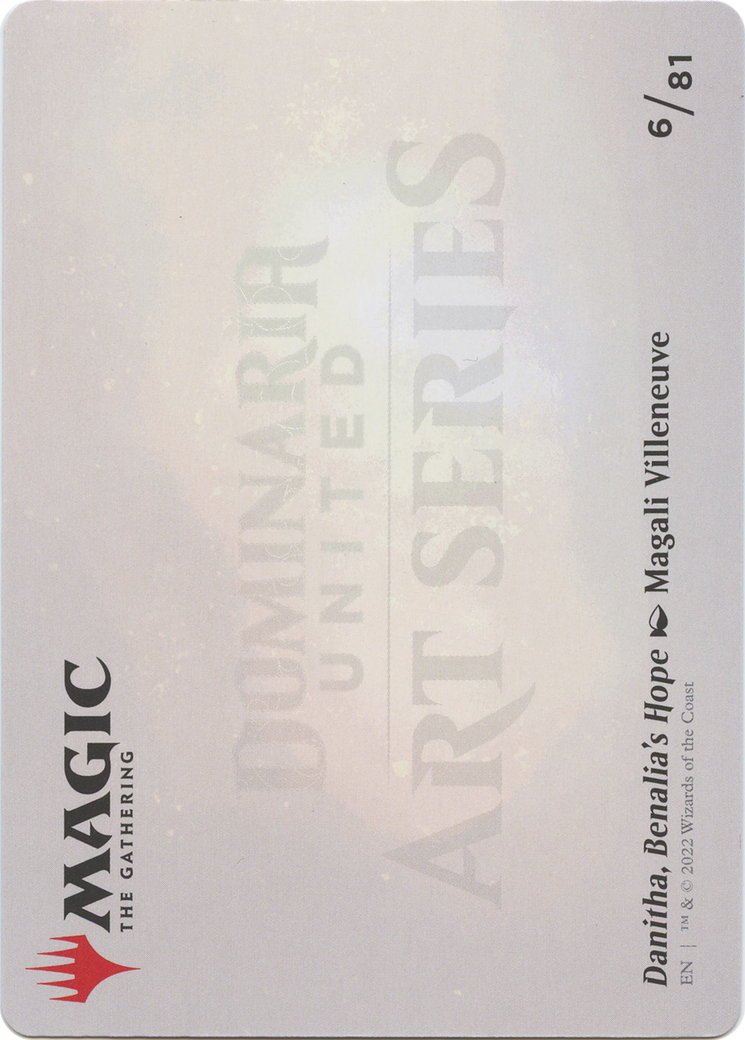 Danitha, Benalia's Hope // Danitha, Benalia's Hope (ADMU-006) - Dominaria United Art Series (Borderless) Foil