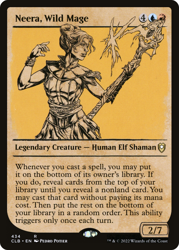 Neera, Wild Mage (Showcase) (CLB-434) - Commander Legends: Battle for Baldur's Gate: (Showcase) Foil