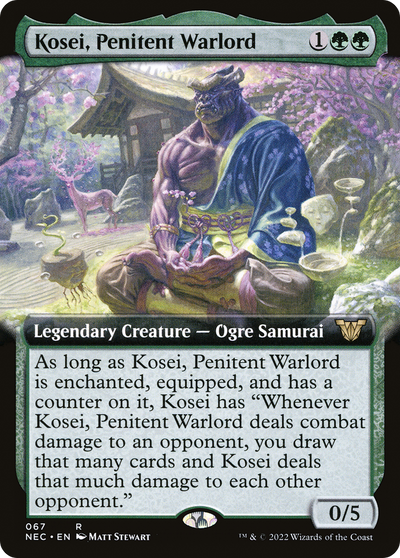 Kosei, Penitent Warlord (Extended Art) [Kamigawa: Neon Dynasty Commander]