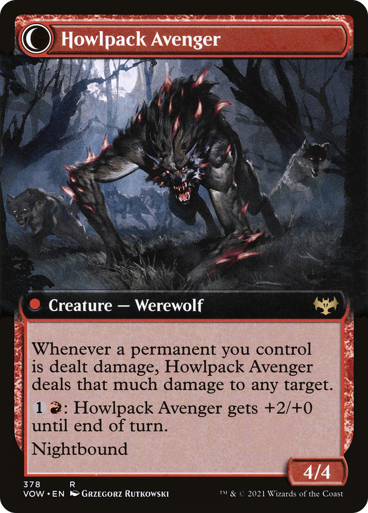 Ill-Tempered Loner (Extended Art) (VOW-378) - Innistrad: Crimson Vow: (Extended Art, Double Faced Transform)