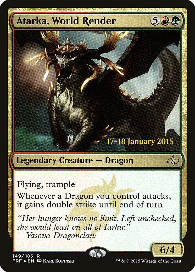 Atarka, World Render (PRE-149) - Fate Reforged Promos Foil