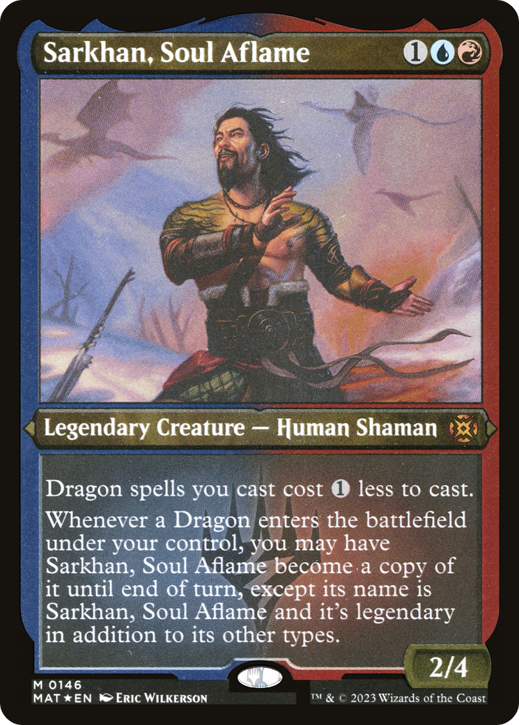 Sarkhan, Soul Aflame (MAT-146) - March of the Machine: The Aftermath Etched Foil