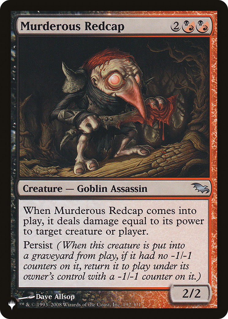 Murderous Redcap (LIST-192/301) - The List