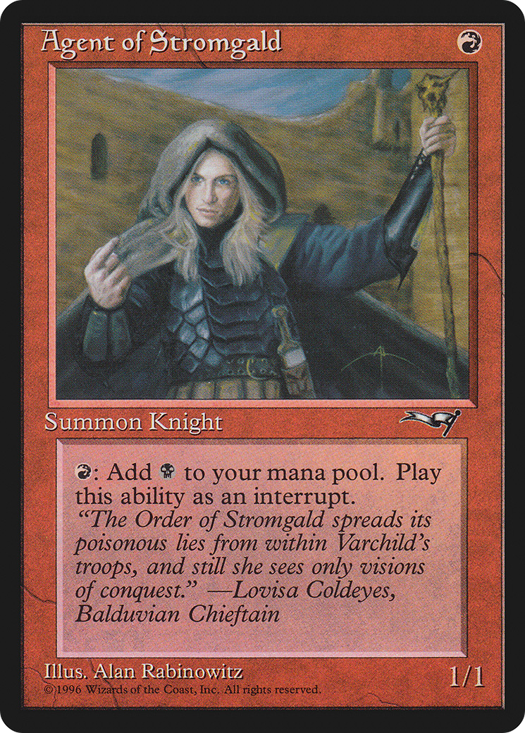 Agent of Stromgald (Woman Holding Staff) (ALL-095) - Alliances