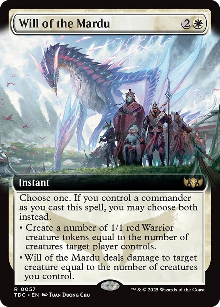 Will of the Mardu (Extended Art) (TDC-057) - Commander: Tarkir: Dragonstorm: (Extended Art)