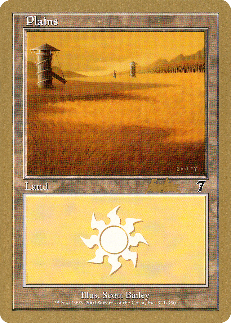 Plains (341) - 2002 Brian Kibler (7ED) (WCD-) - World Championship Decks 2002