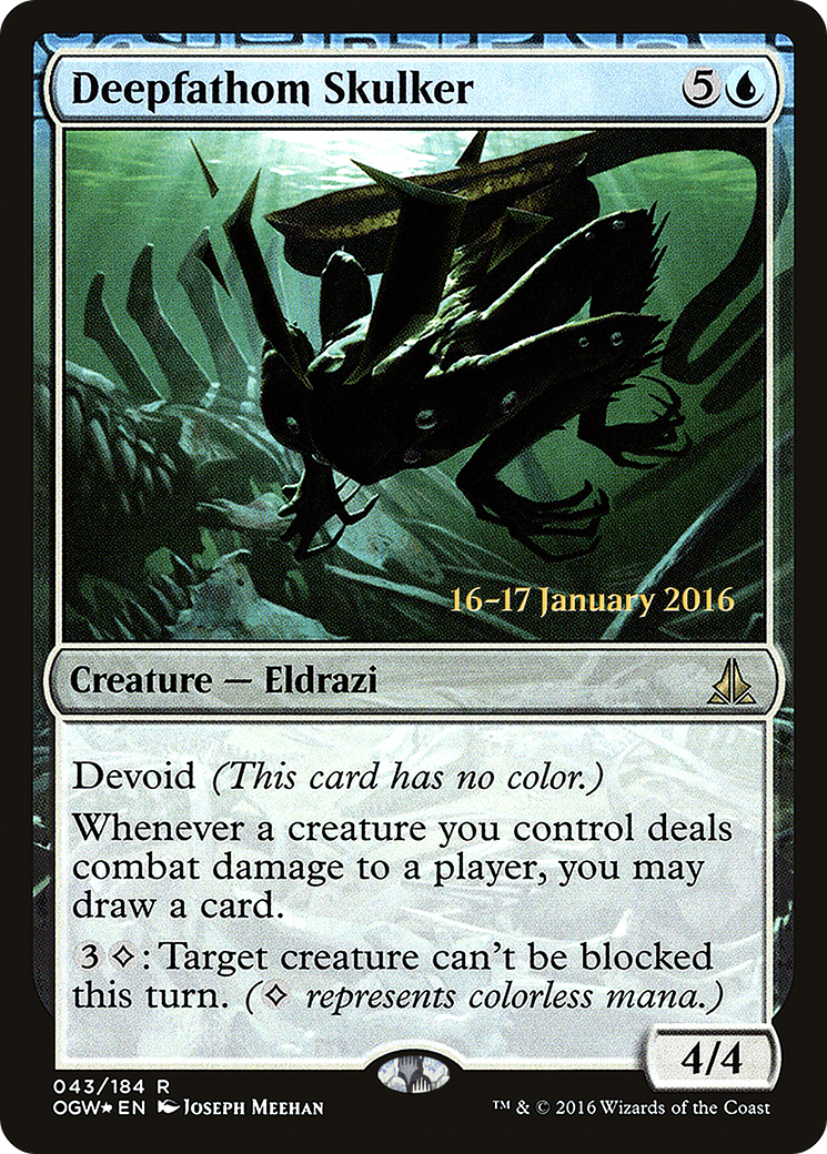 Deepfathom Skulker (PRE-043) - Oath of the Gatewatch Promos: (devoid) Foil