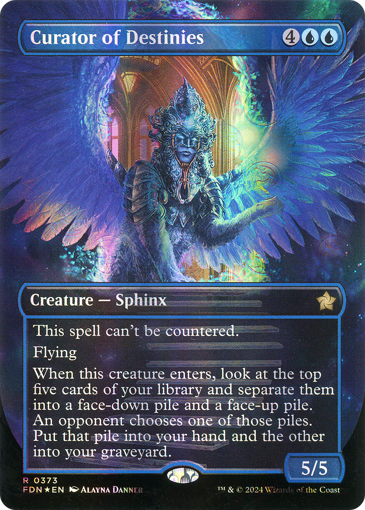 Curator of Destinies (Borderless) (Mana Foil) (FDN-373) - Foundations (Borderless) Foil
