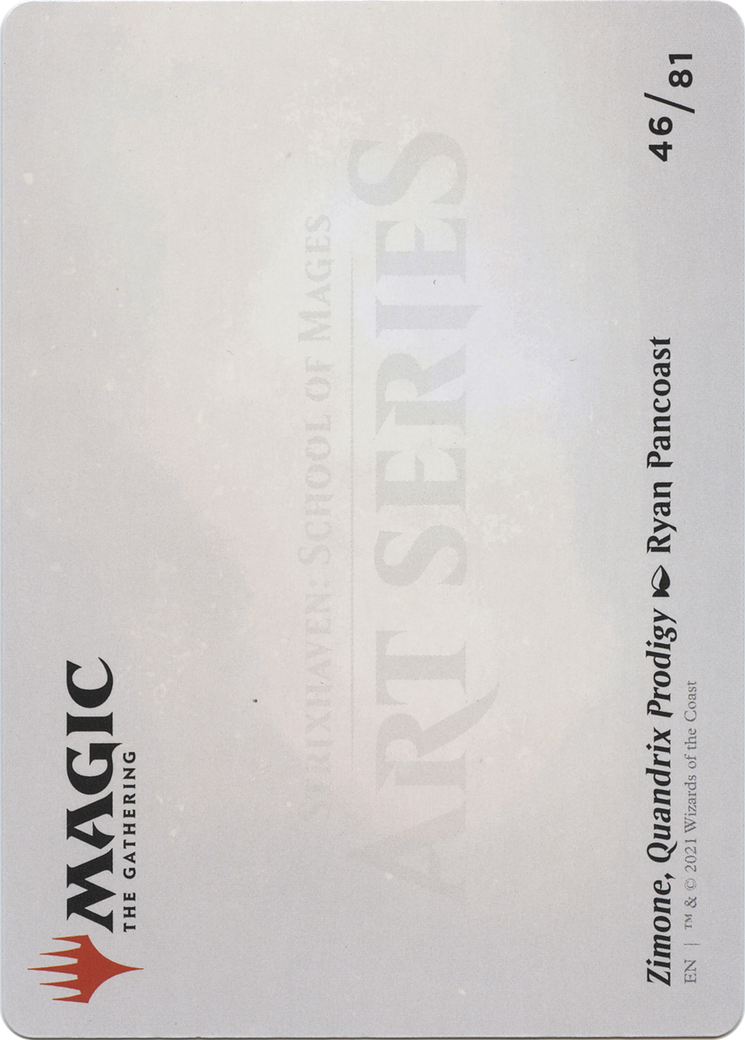 Zimone, Quandrix Prodigy // Zimone, Quandrix Prodigy (ASTX-046) - Strixhaven Art Series (Borderless) Foil