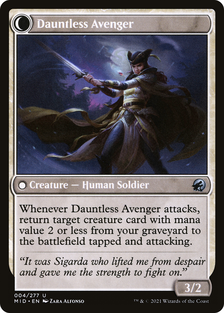 Bereaved Survivor (MID-004) - Innistrad: Midnight Hunt: (Double Faced Transform) Foil
