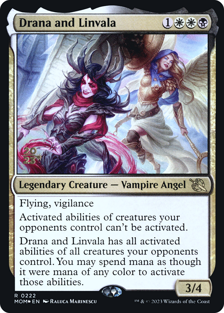 Drana and Linvala (PRE-222) - March of the Machine Promos Foil