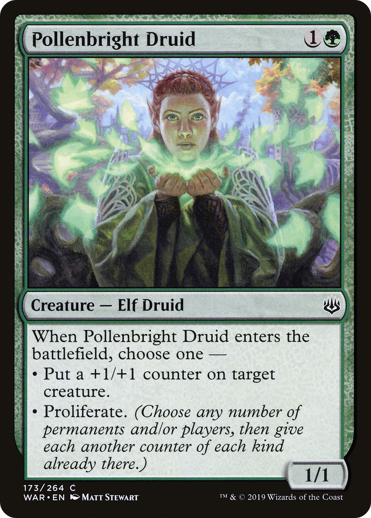 Pollenbright Druid (WAR-173) - War of the Spark Foil