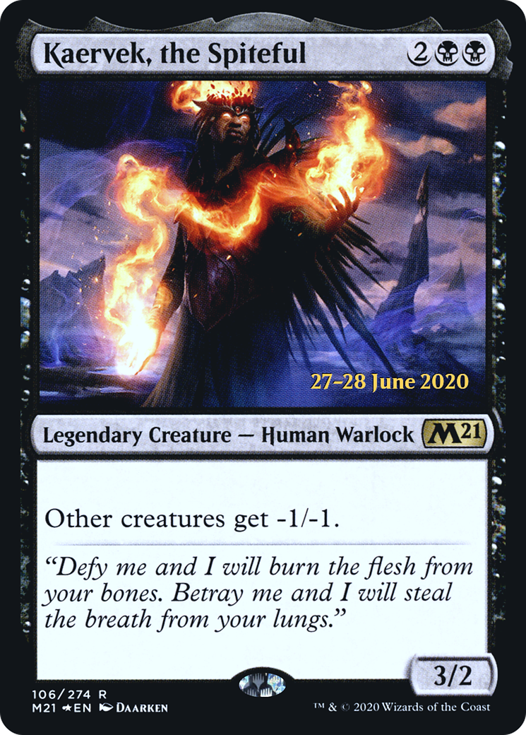 Kaervek, the Spiteful (PRE-106) - Core Set 2021 Promos Foil