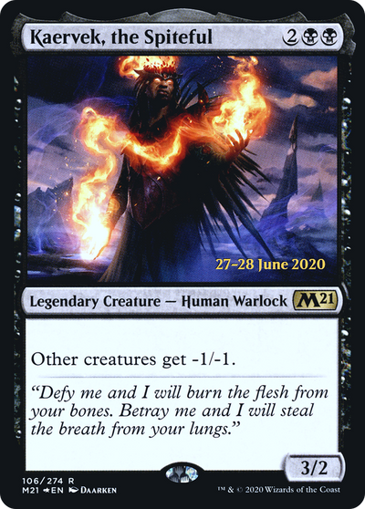 Kaervek, the Spiteful (PRE-106) - Core Set 2021 Promos Foil