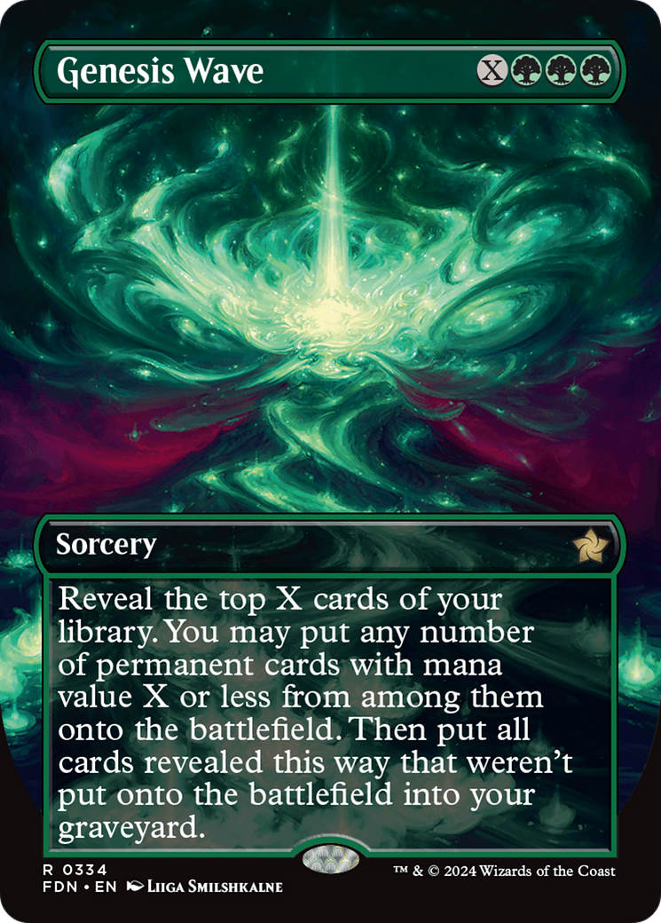 Genesis Wave (Borderless) (FDN-334) - Foundations (Borderless) Foil