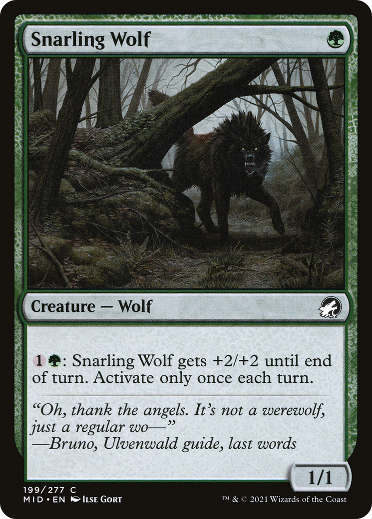 Snarling Wolf (MID-199) - Innistrad: Midnight Hunt