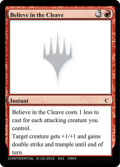 Believe in the Cleave (UNK-CR04B) - Unknown Event