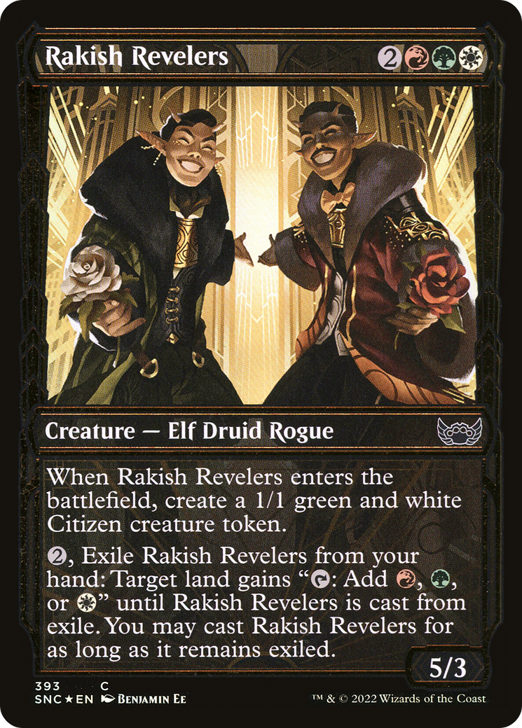 Rakish Revelers (Gilded Foil) (SNC-393) - Streets of New Capenna: (Showcase) Foil