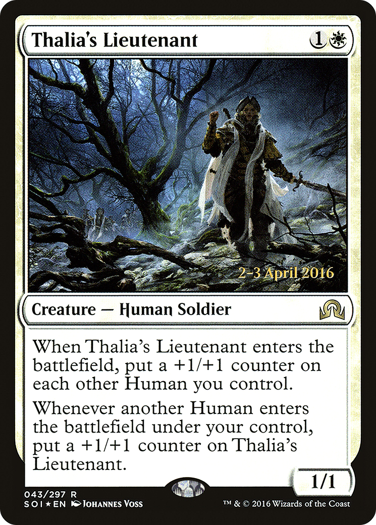 Thalia's Lieutenant (PRE-043) - Shadows over Innistrad Promos Foil