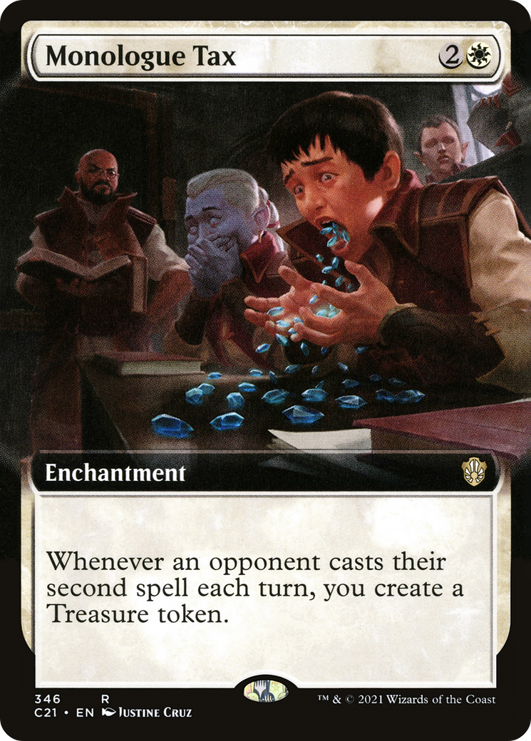 Monologue Tax (Extended Art) (C21-346) - Commander 2021: (Extended Art)
