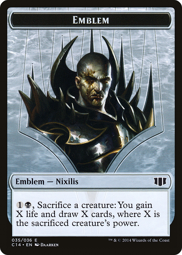 Emblem - Ob Nixilis of the Black Oath // Zombie Token (C14-35 // 16) - Commander 2014 Tokens
