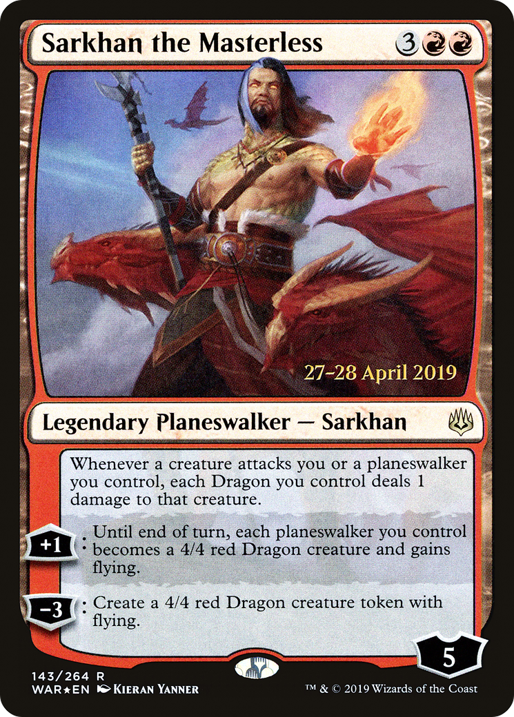 Sarkhan the Masterless (PRE-143) - War of the Spark Promos Foil